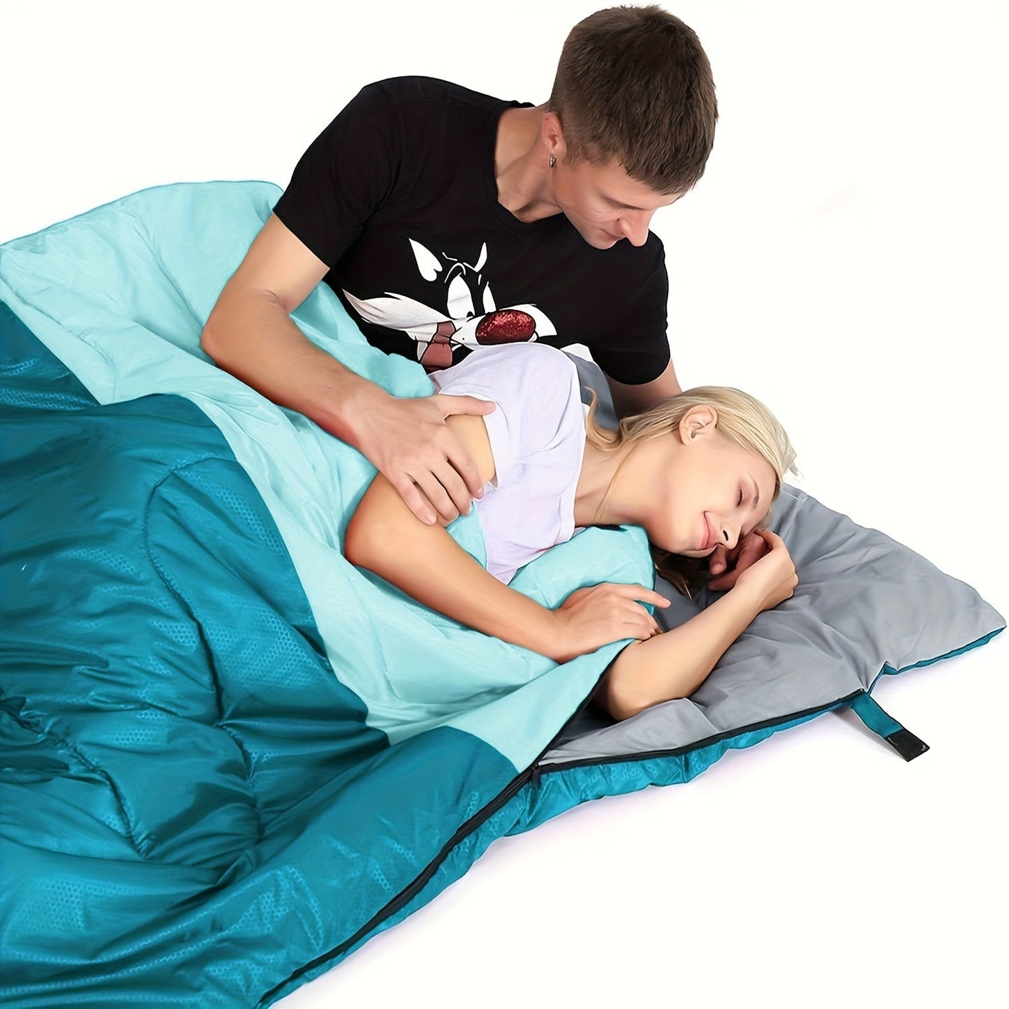 Double Sleeping Bag with Pillow (XL Queen)