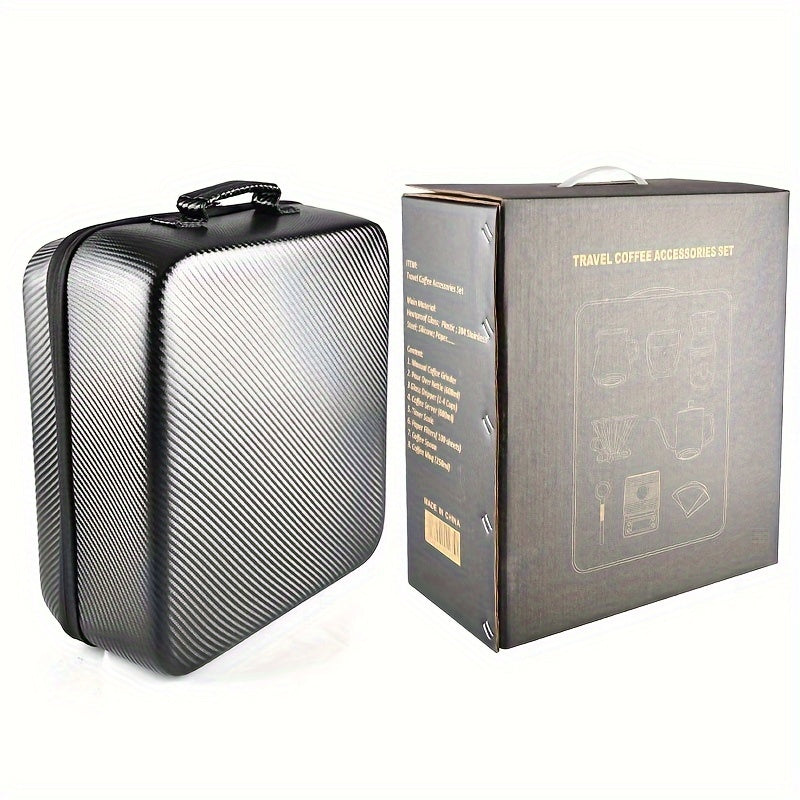 Gourmet Travel Stainless Steel Coffee Set Grinder (9pcs)