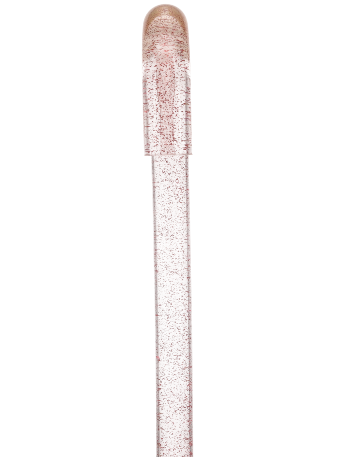 Rosé Shimmer Sparkle Cane: Pink Sparkles in Invisible Clear Shaft