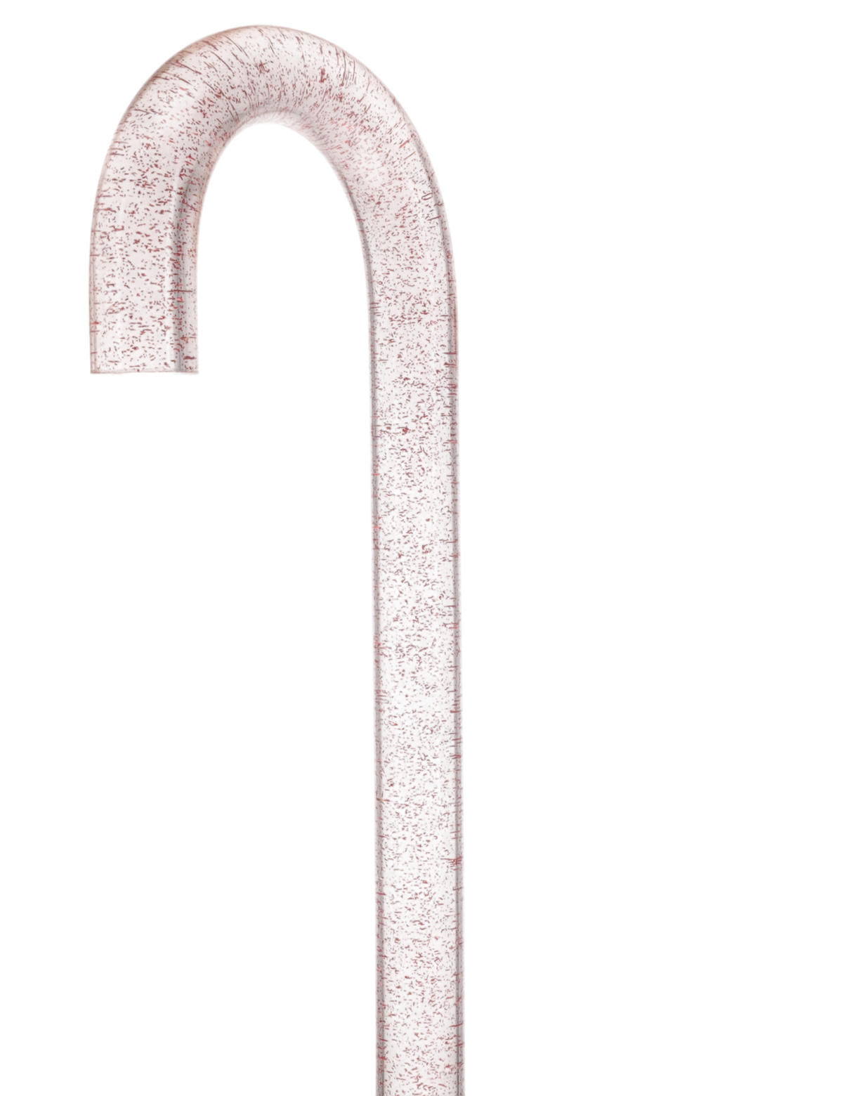 Rosé Shimmer Sparkle Cane: Pink Sparkles in Invisible Clear Shaft