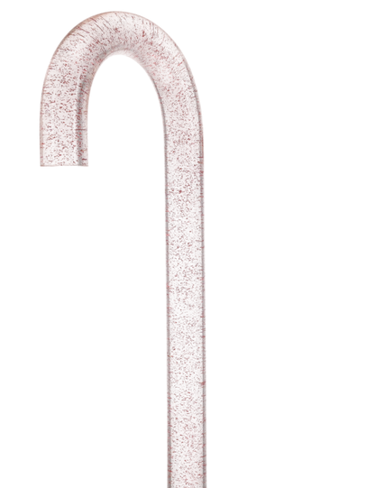 Rosé Shimmer Sparkle Cane: Pink Sparkles in Invisible Clear Shaft