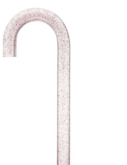 Rosé Shimmer Sparkle Cane: Pink Sparkles in Invisible Clear Shaft