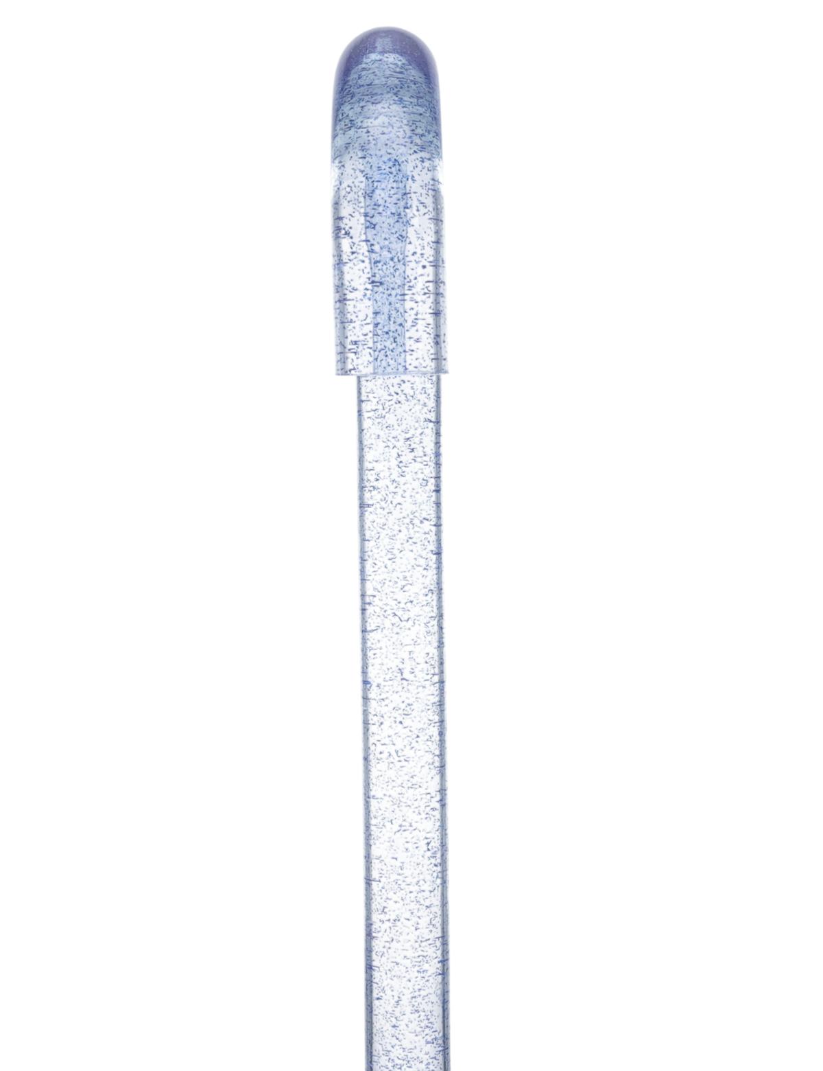 Blue Stardust Sparkle Cane: Blue Sparkles in Invisible Clear Shaft