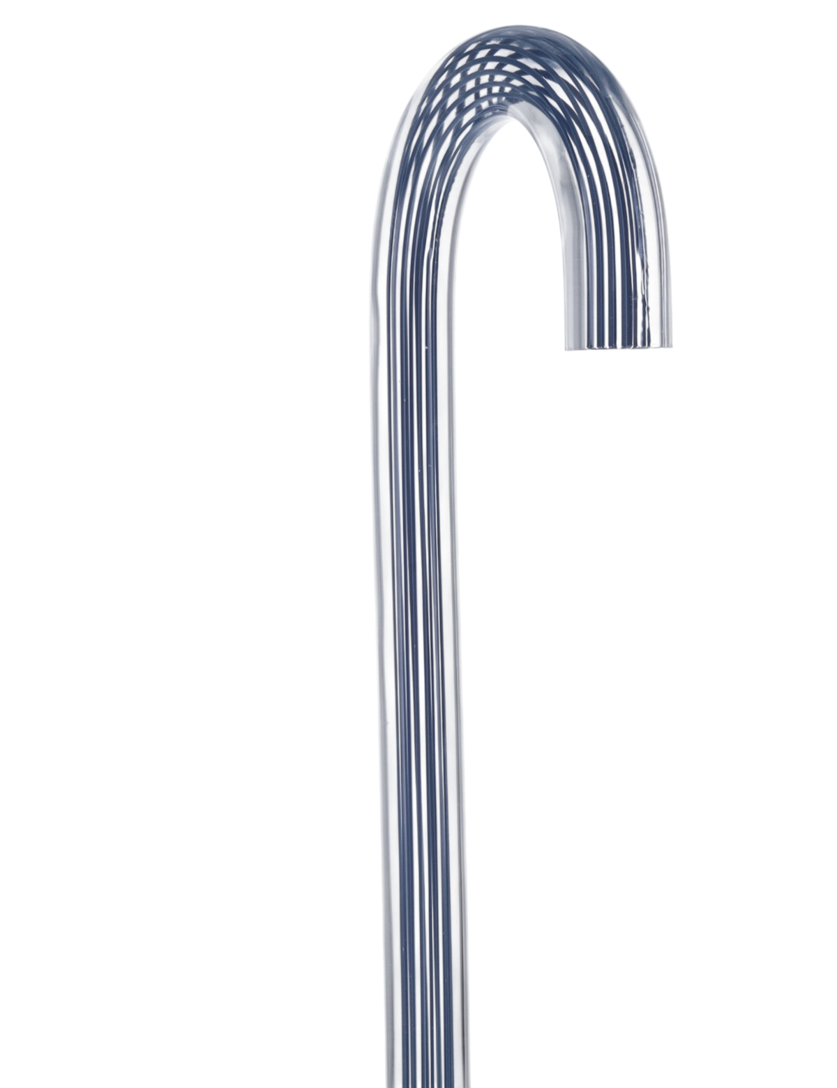 Denim Stripes Cane: Blue Lines in Invisible Clear Shaft