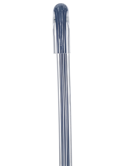 Denim Stripes Cane: Blue Lines in Invisible Clear Shaft