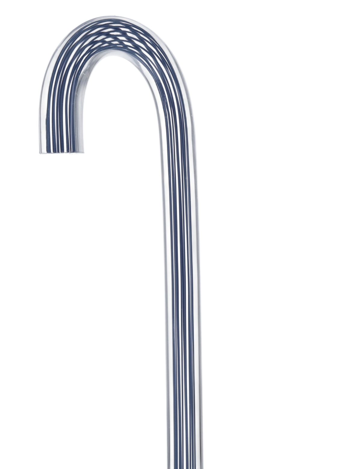 Denim Stripes Cane: Blue Lines in Invisible Clear Shaft