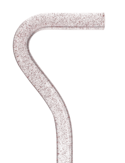 Rosé Shimmer Sparkle Cane: Pink Sparkles in Invisible Clear Shaft
