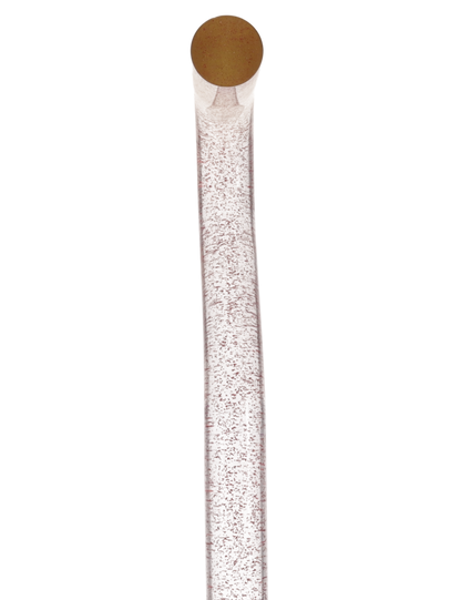Rosé Shimmer Sparkle Cane: Pink Sparkles in Invisible Clear Shaft