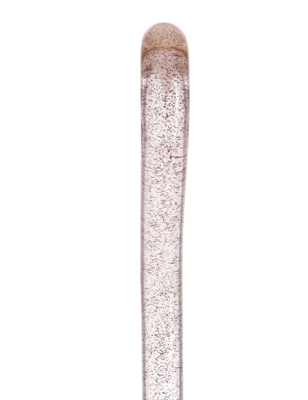 Rosé Shimmer Sparkle Cane: Pink Sparkles in Invisible Clear Shaft