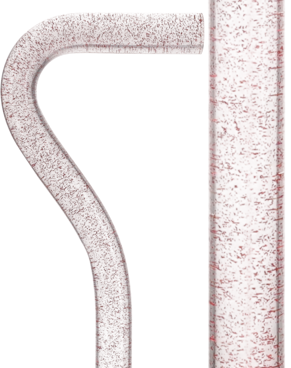 Rosé Shimmer Sparkle Cane: Pink Sparkles in Invisible Clear Shaft