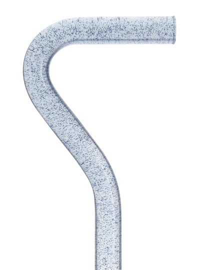 Blue Stardust Sparkle Cane: Blue Sparkles in Invisible Clear Shaft