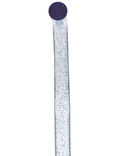 Blue Stardust Sparkle Cane: Blue Sparkles in Invisible Clear Shaft