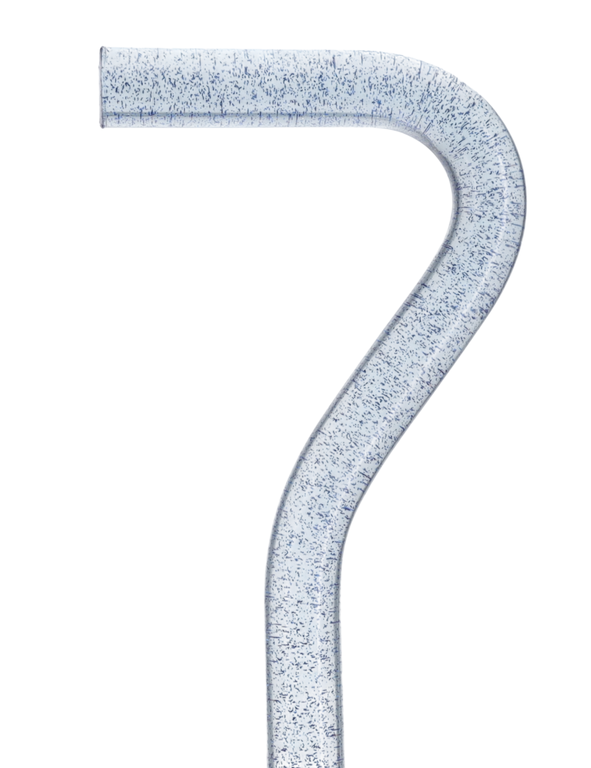 Blue Stardust Sparkle Cane: Blue Sparkles in Invisible Clear Shaft