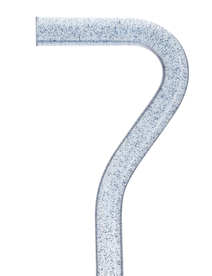 Blue Stardust Sparkle Cane: Blue Sparkles in Invisible Clear Shaft