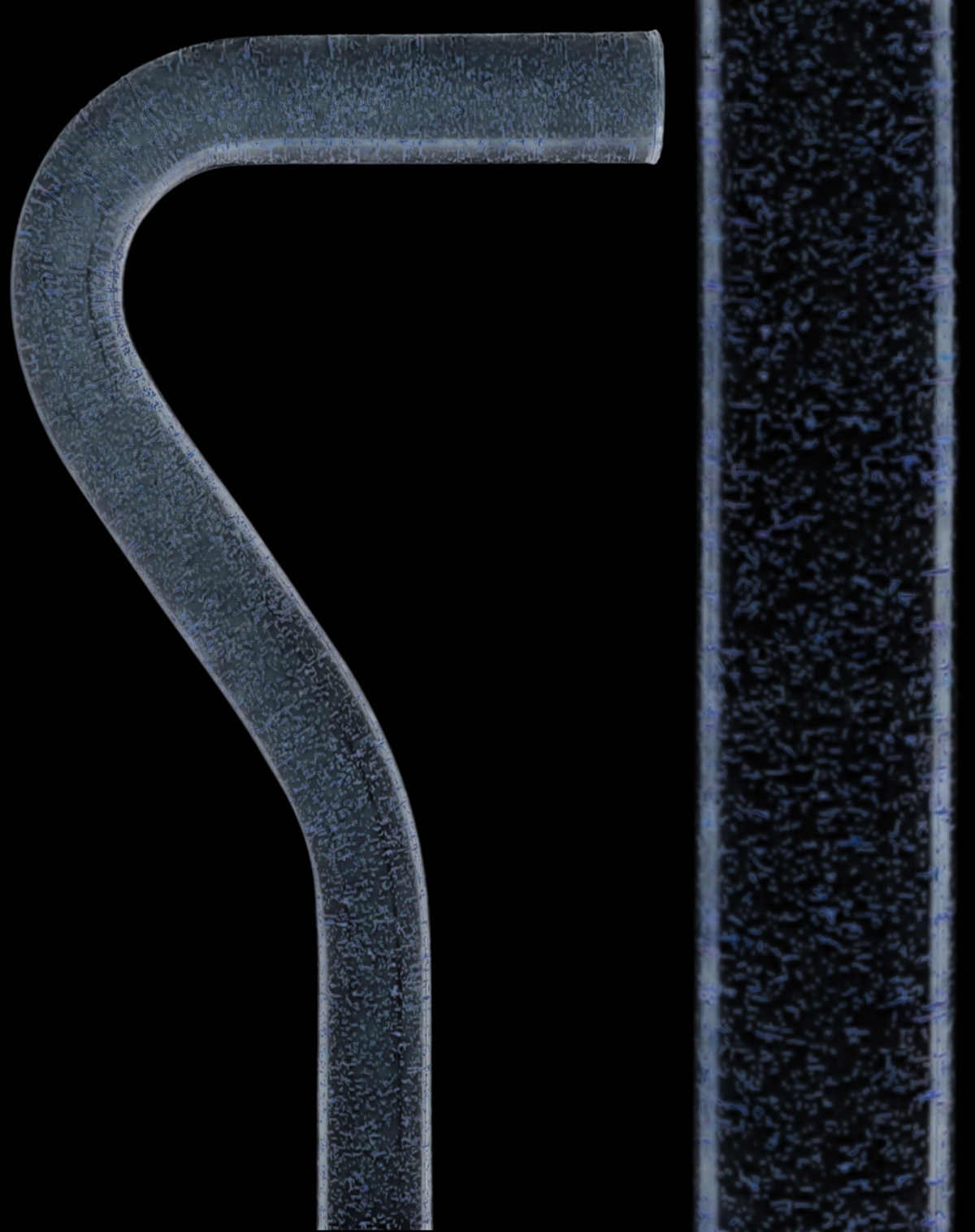 Blue Stardust Sparkle Cane: Blue Sparkles in Invisible Clear Shaft
