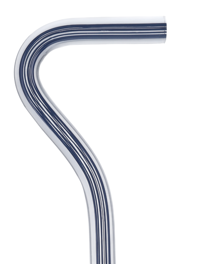 Denim Stripes Cane: Blue Lines in Invisible Clear Shaft
