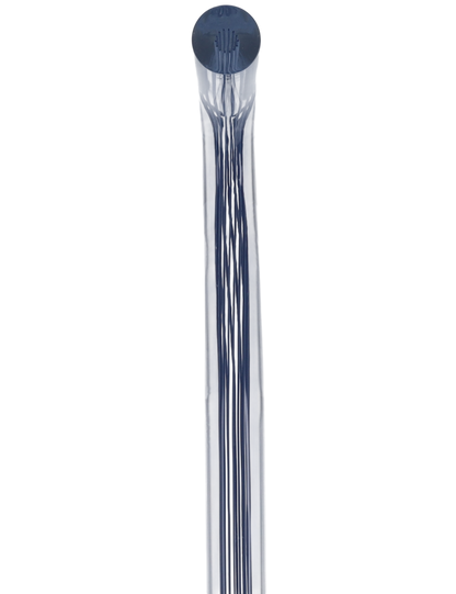 Denim Stripes Cane: Blue Lines in Invisible Clear Shaft