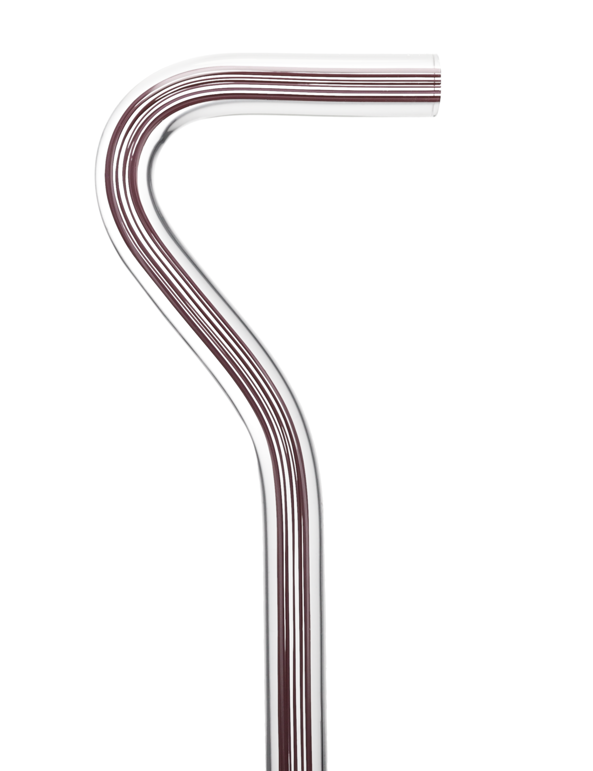 Mauvelous Glide Cane: Mauve Violet Lines in Invisible Clear Shaft
