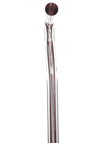 Mauvelous Glide Cane: Mauve Violet Lines in Invisible Clear Shaft