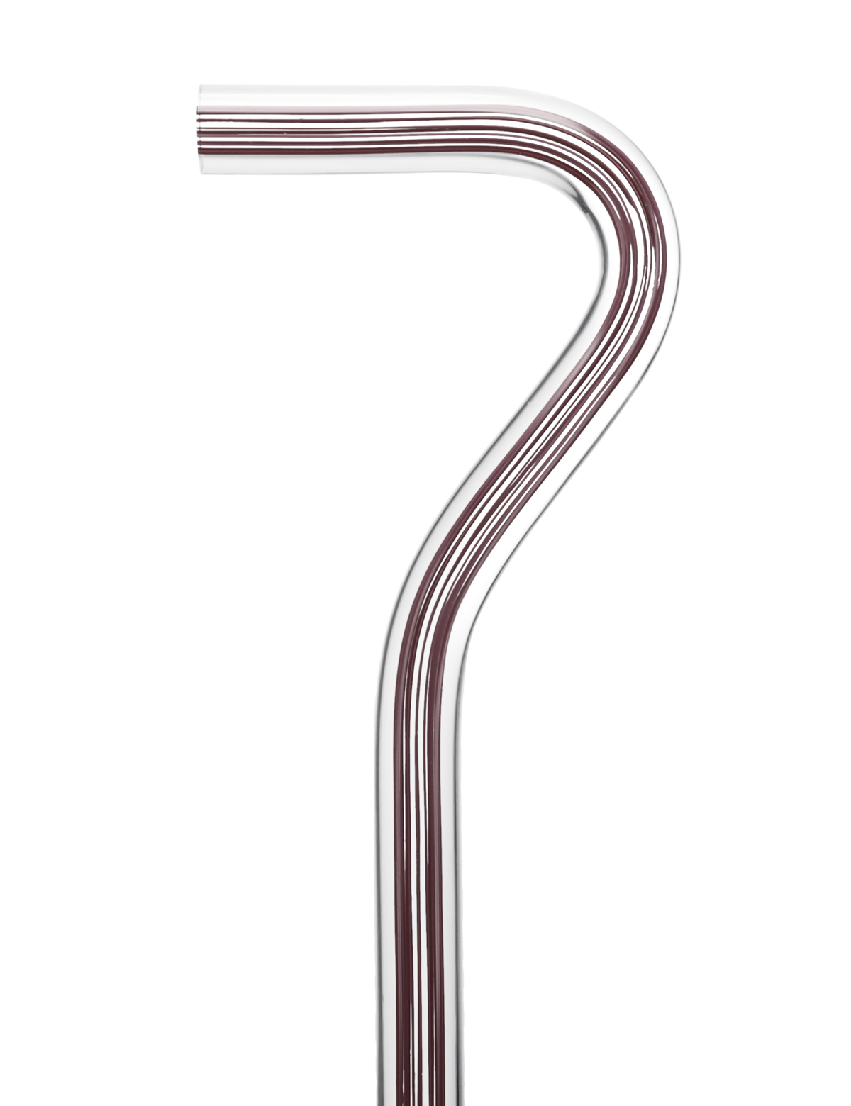 Mauvelous Glide Cane: Mauve Violet Lines in Invisible Clear Shaft