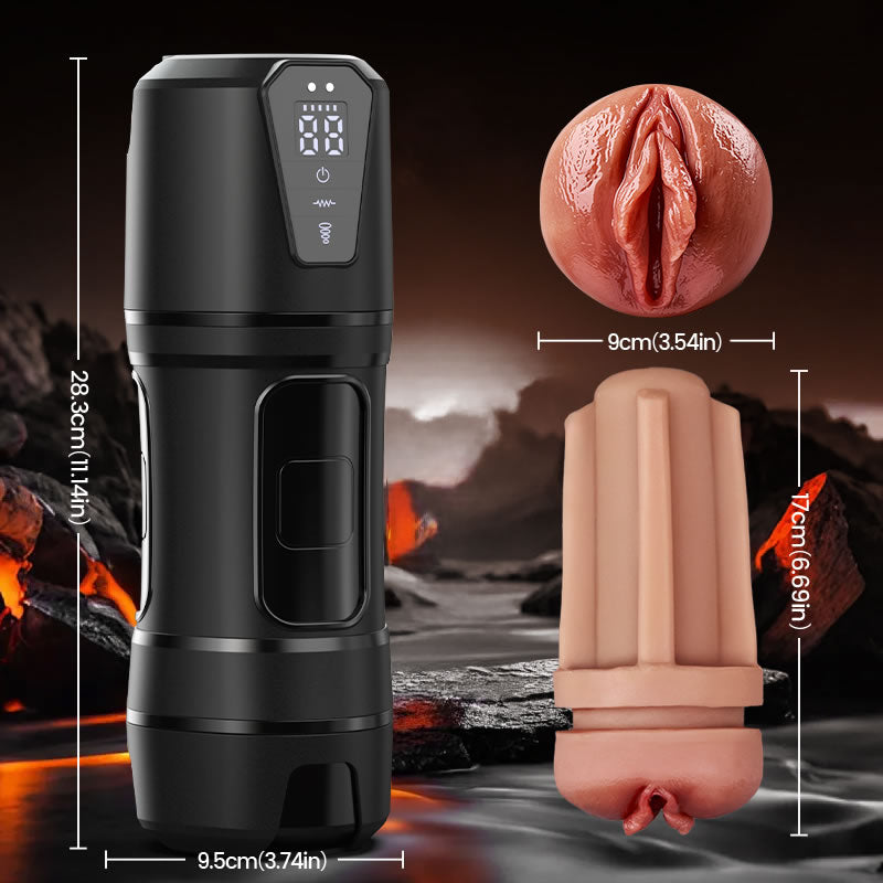 【Add to Cart & Order — Free Lube Included】Challenger - 10 Vibrations, 5 Suctions, Ultra-Realistic Vagina, Simulated Masturbator