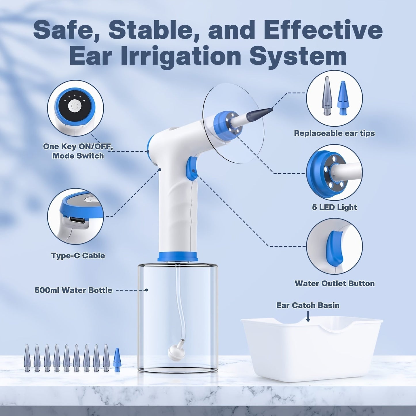 Electric Hydraulic Ear Irrigation System Kit