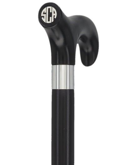 Custom-Engraved Wooden Cane: Choose Color & Personalize