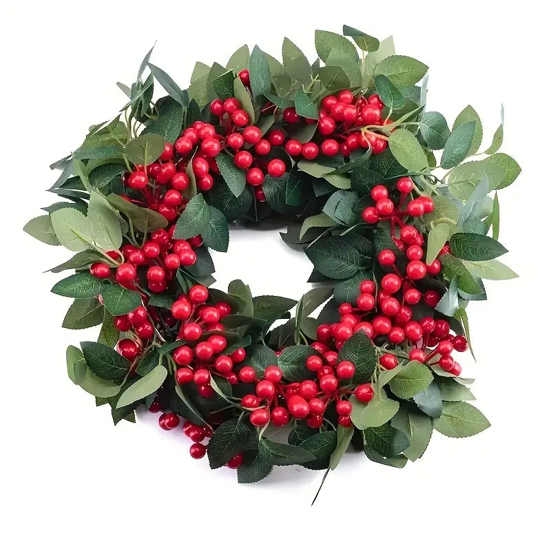 2Pcs Red Berry Christmas Garland