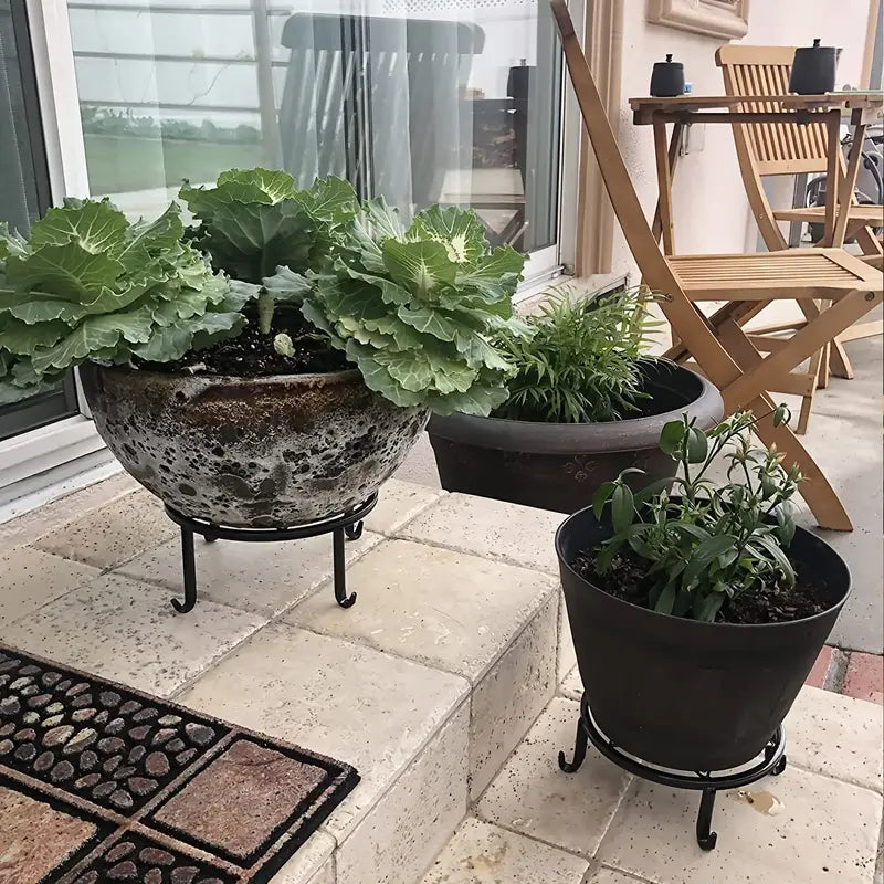5-Pack Metal Plant Stands for Indoor and Outdoor Use