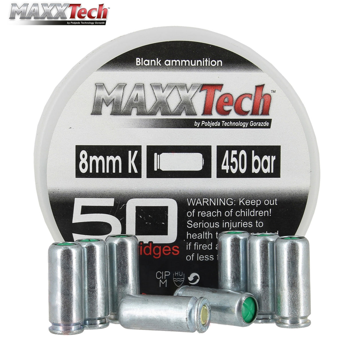 Cal. 8 MM Extra Loud Blank Gun Ammunition 50 Pack - TOPHATTER'S ARMORY DEALS