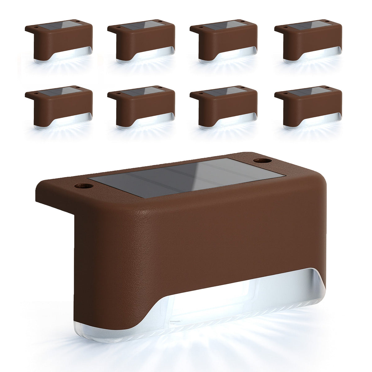 8-Pack Solar LED Deck & Step Lights