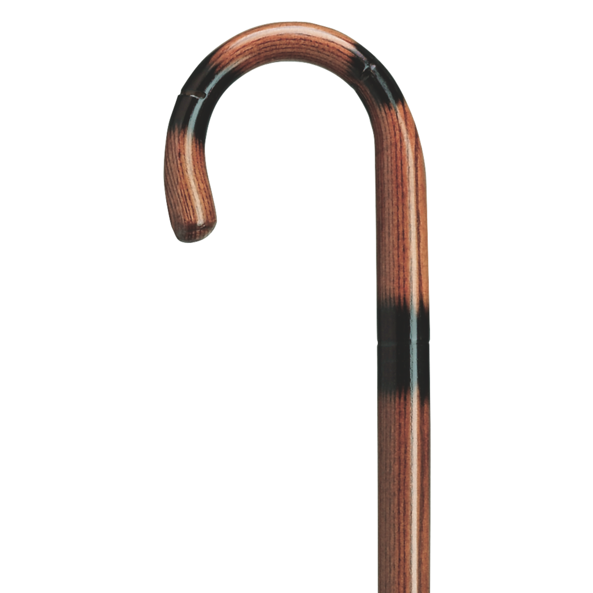 Elegant Ash Walking Cane with Walnut Finish - Supports 250 lbs
