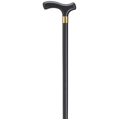 Fritz Men's Solid Wood Walking Cane - Elegant Brass Accent