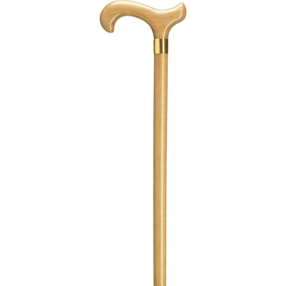 Ladies Classic Derby Walking Cane - Brass Band