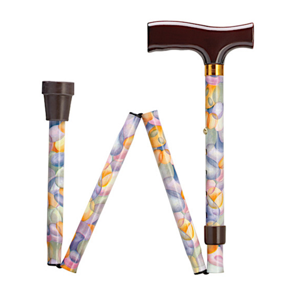 Adjustable Aluminum Folding Walking Cane - 8 Prints, Fashion Styles