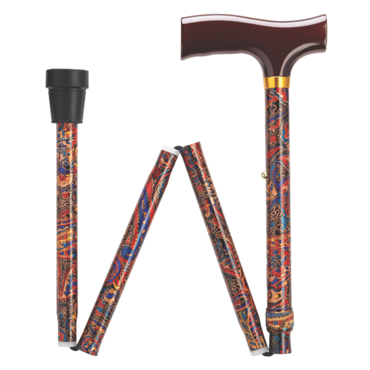Adjustable Aluminum Folding Walking Cane - 8 Prints, Fashion Styles