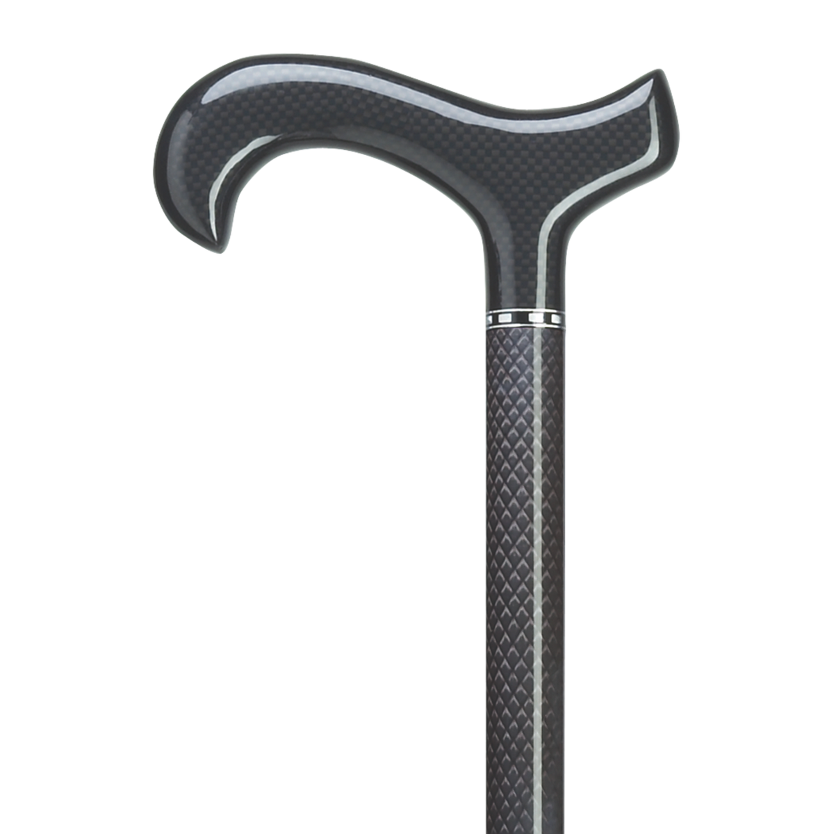 Carbon Fiber Black Derby Cane - Lightweight & Strong Support
