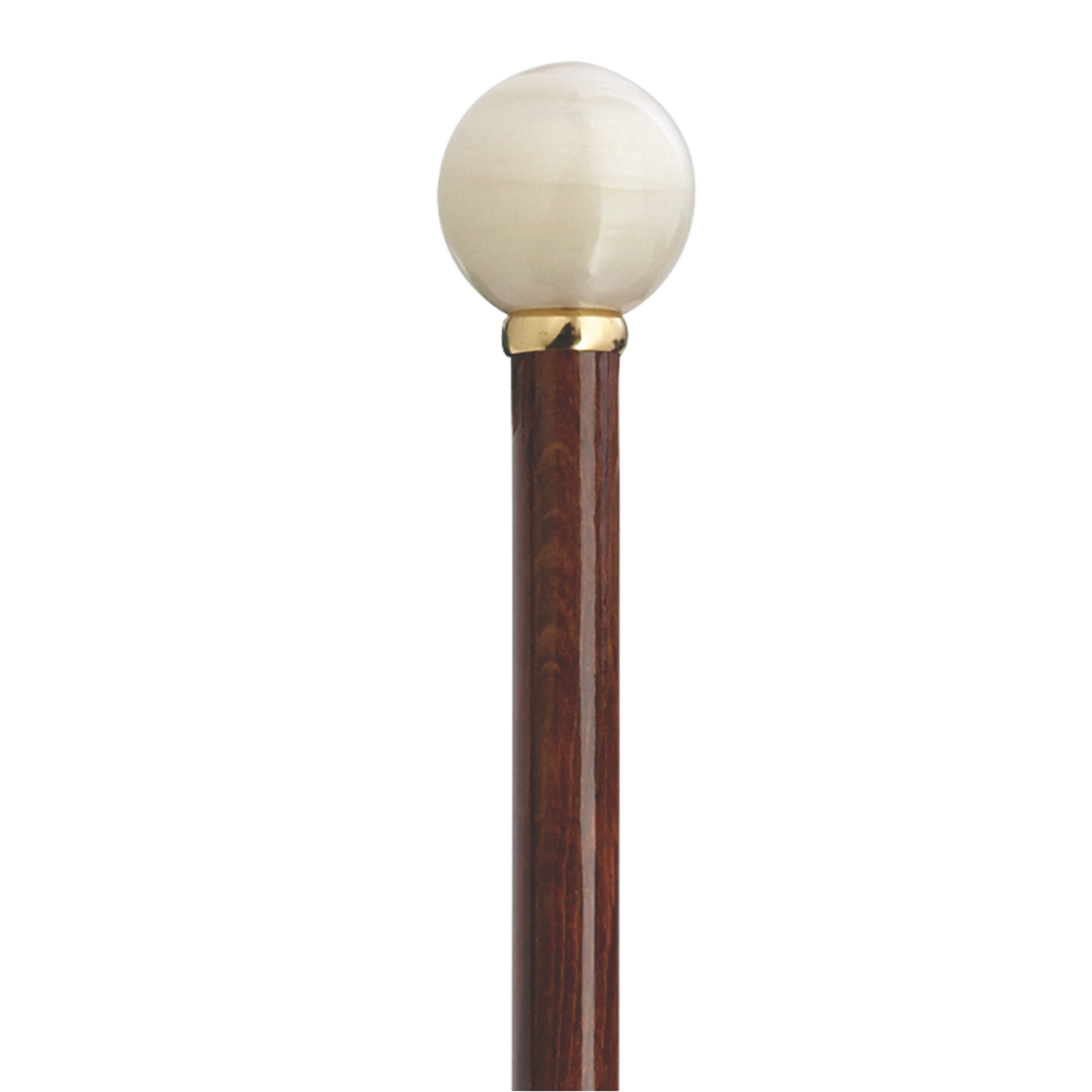 Elegance Ivory Handle Walking Stick - Cherry Stain, 36” German-Made