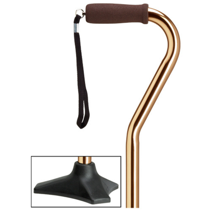 Self-Standing Aluminum Walking Cane with Hypalon Grip & Wrist Strap