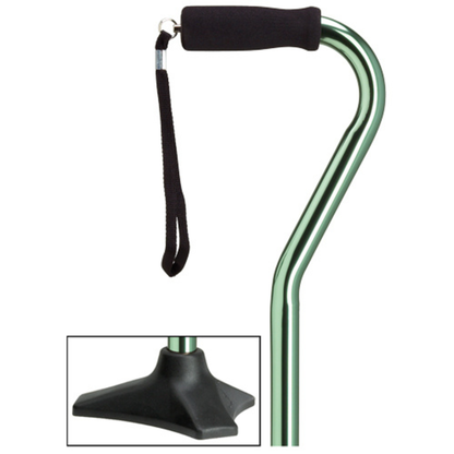 Self-Standing Aluminum Walking Cane with Hypalon Grip & Wrist Strap