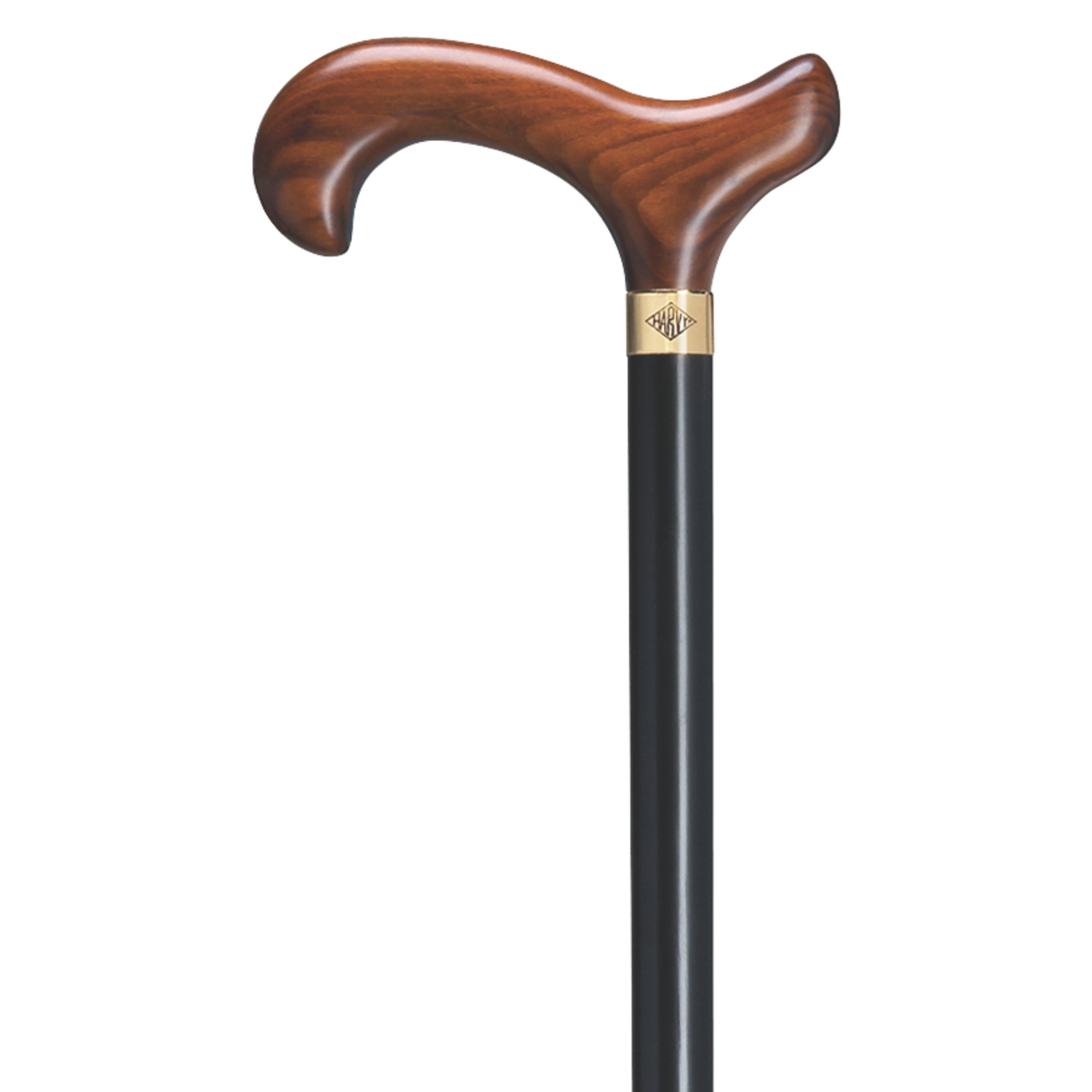 Scorched Cherry Stain on Black Shaft Walking Cane