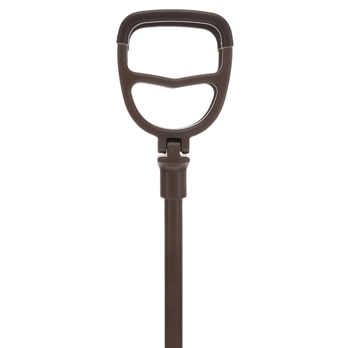 Genuine Leather Brown Cane Handle Chair  - Non-Adjustable