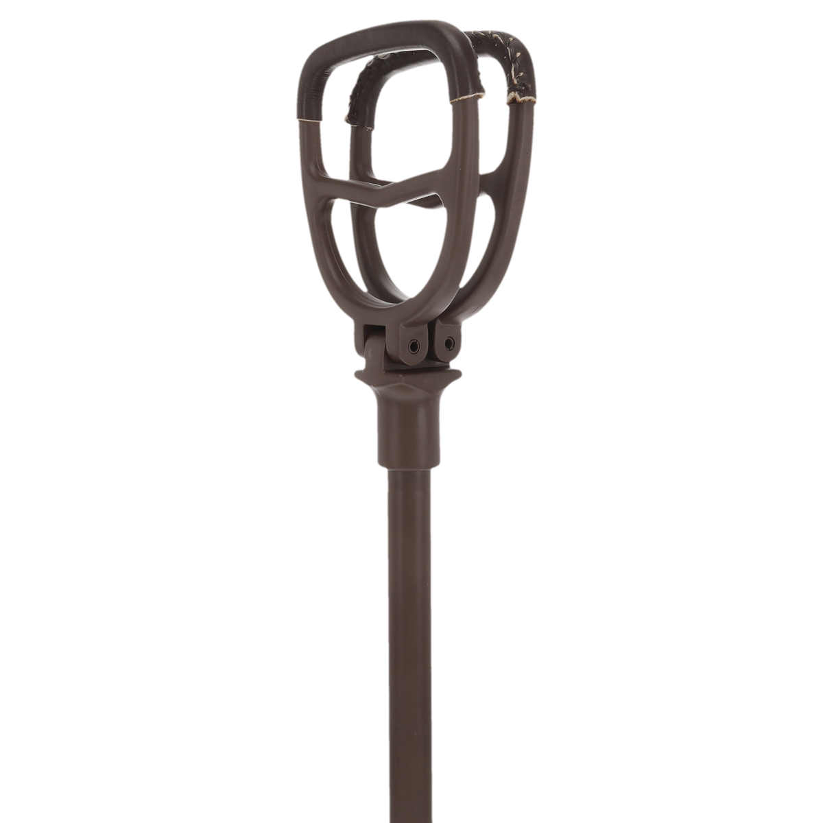 Genuine Leather Brown Cane Handle Chair  - Non-Adjustable