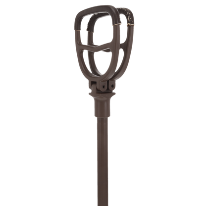 Genuine Leather Brown Cane Handle Chair  - Non-Adjustable