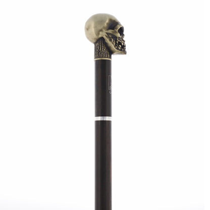Silver Plated Skull Handle Sword Walking Stick With Stamina Shaft