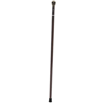 Silver Plated Skull Handle Sword Walking Stick With Stamina Shaft