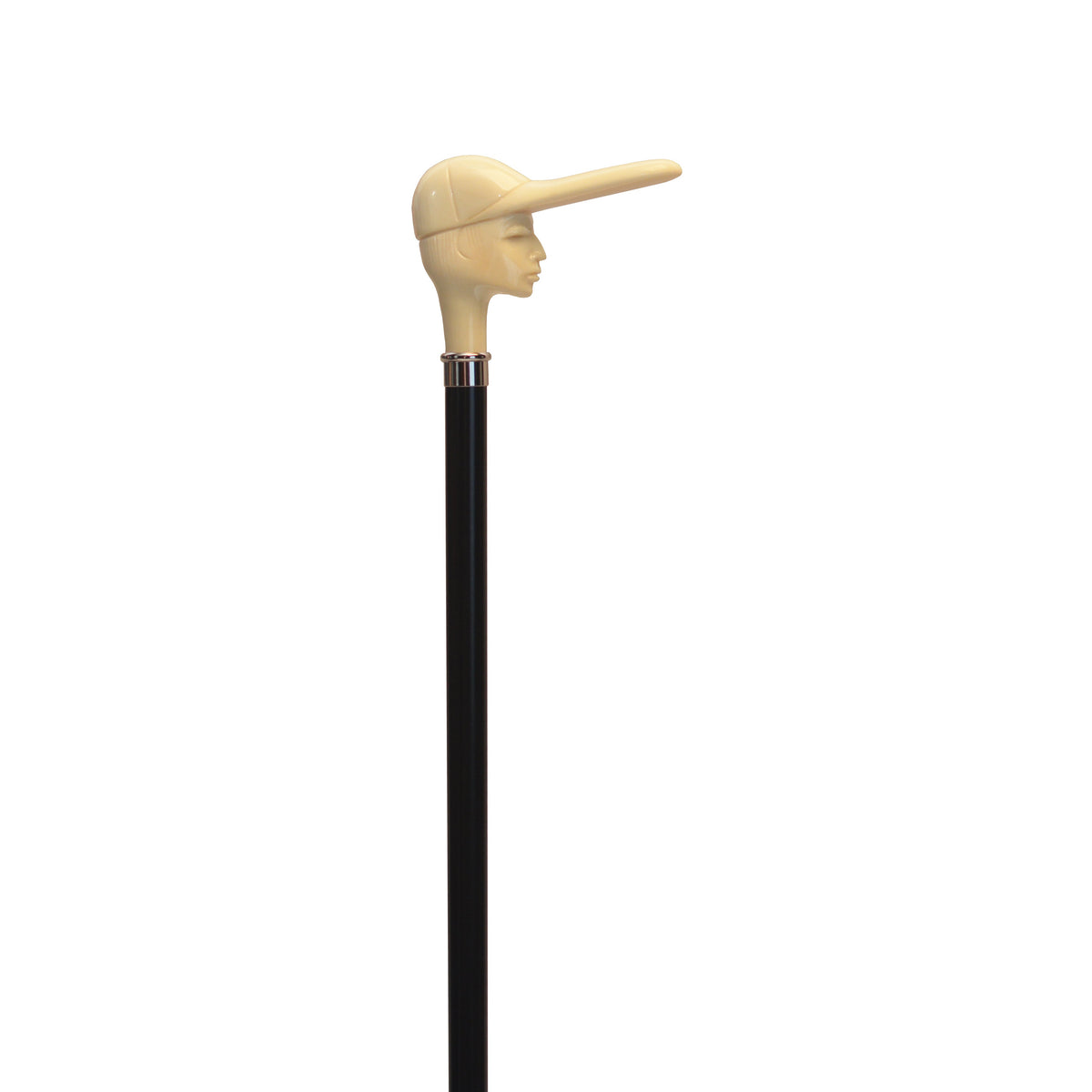 Classic European Jockey Head Derby Walking Cane - 36 Elegance