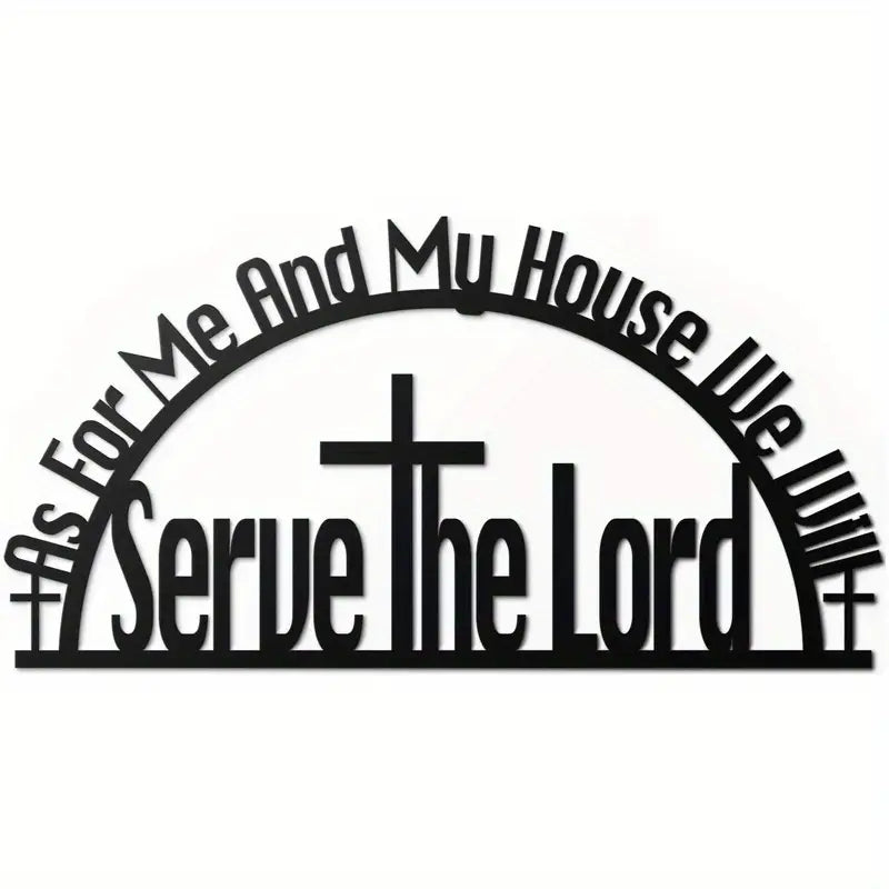 Cross & Bible Wall Signs - Inspirational Iron Metal Wall Art Decor