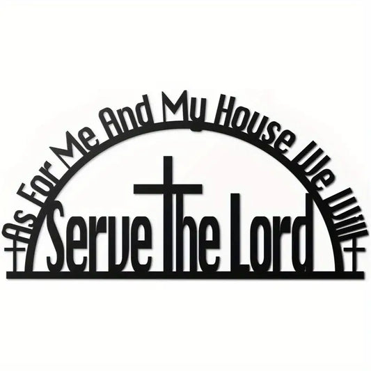 Cross & Bible Wall Signs - Inspirational Iron Metal Wall Art Decor