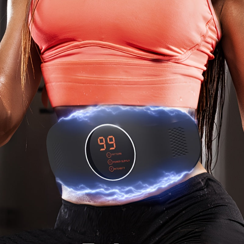 1pc Electric Waist Sculpting Massager - Black